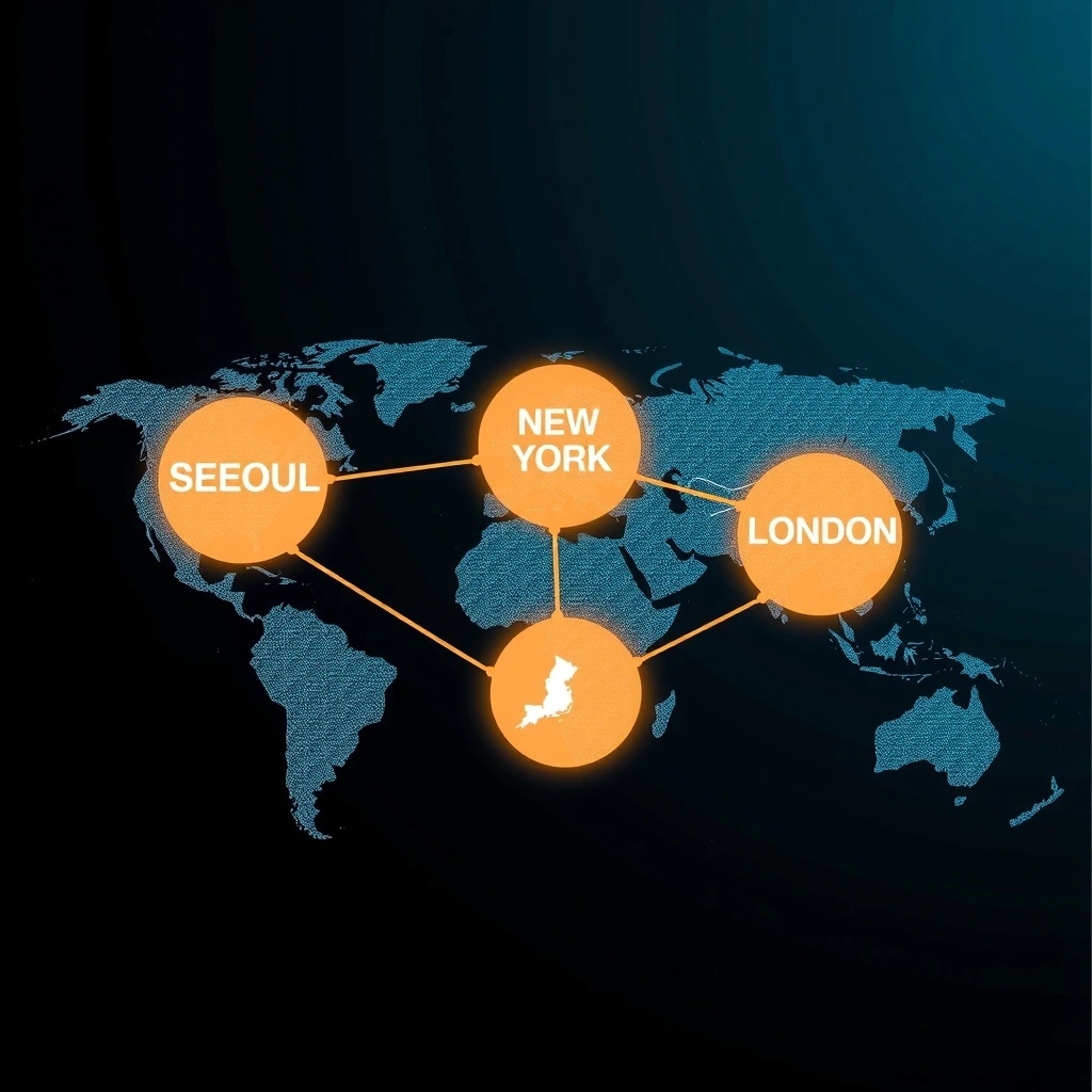 Global expansion map showing Ettonift Studios offices worldwide