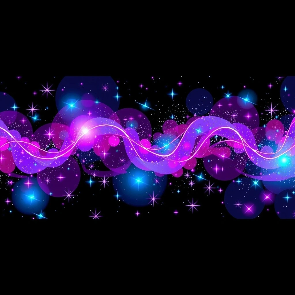 Cosmic background with neon stars
